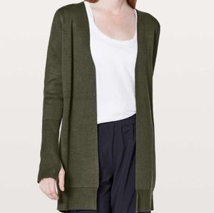 Lululemon City Street Cardigan Heathered Camo Green 6